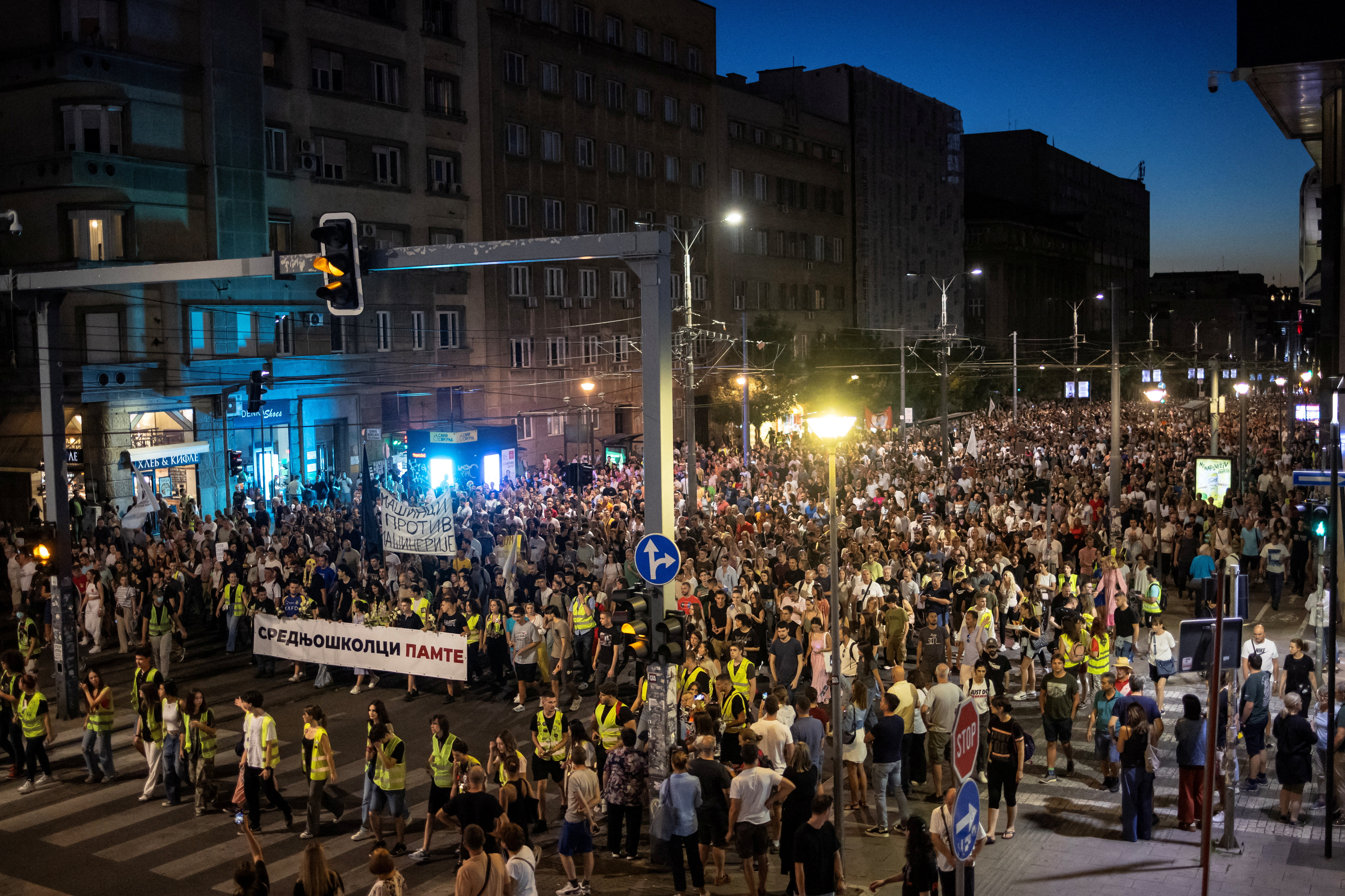 Protest over the fatal November 2024 Novi Sad railway station roof collapse in Belgrade