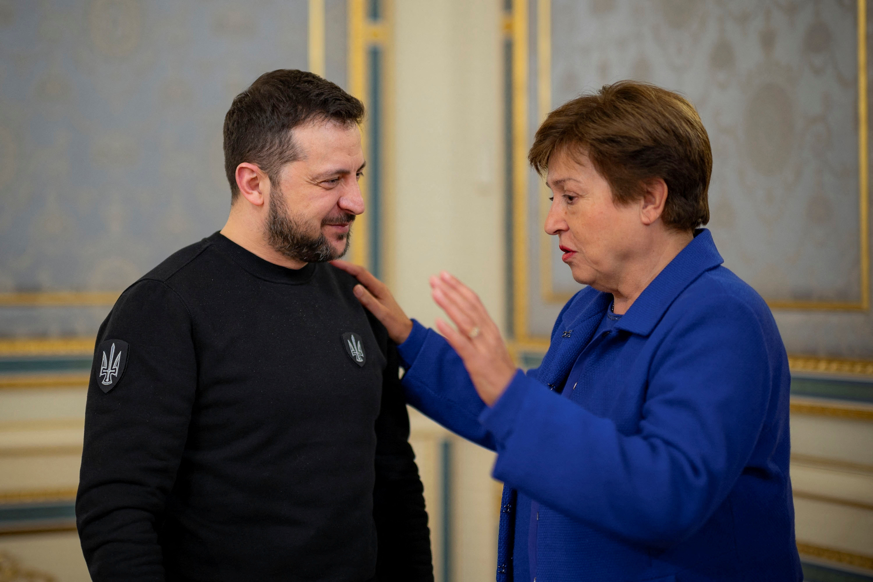 Ukraine's President Zelenskiy welcomes IMF Managing Director Georgieva in Kyiv