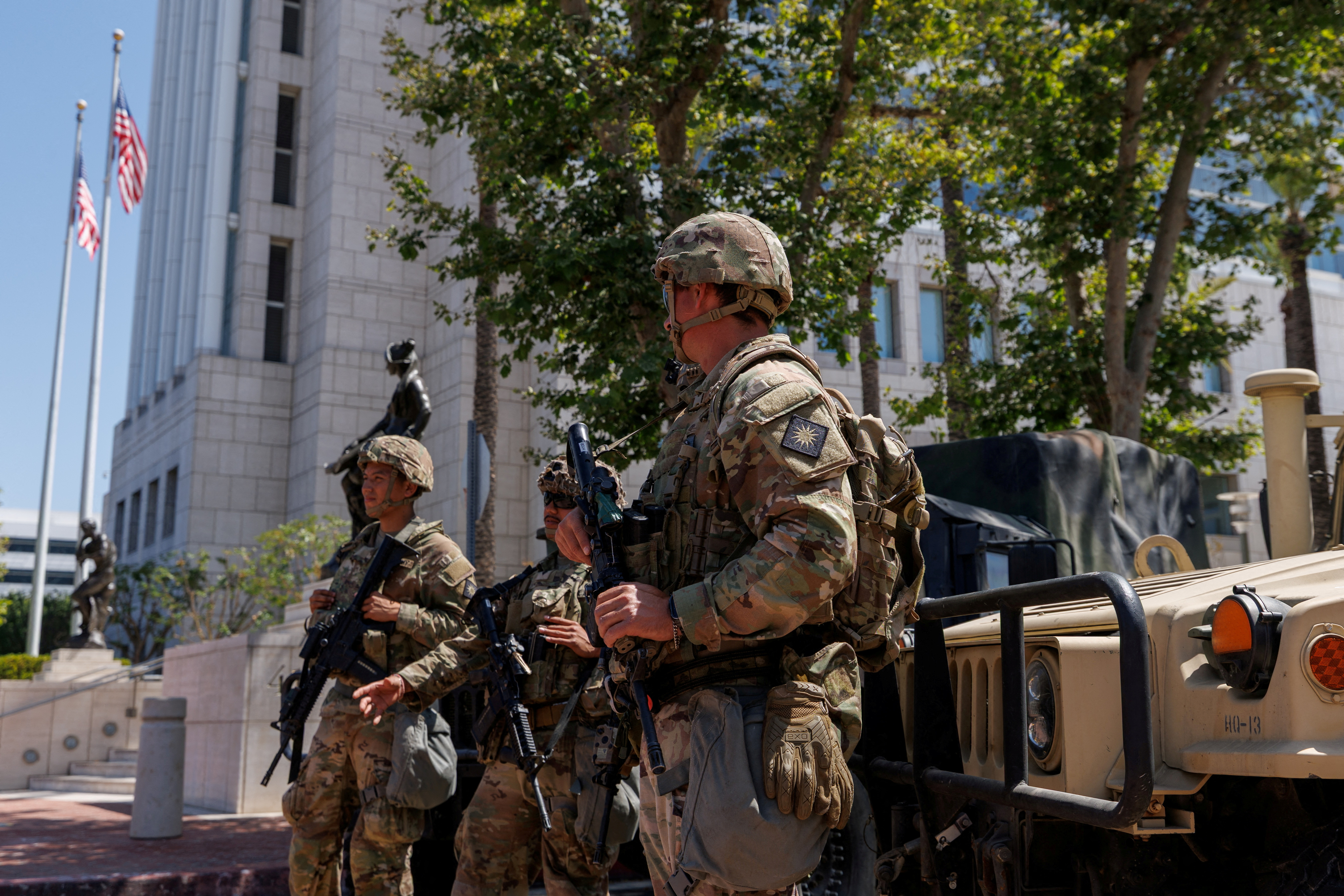 FILE PHOTO: California National Guard deployed in California