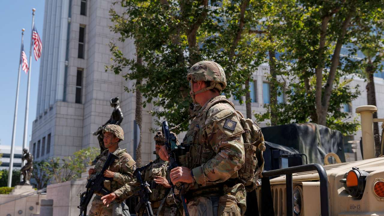 FILE PHOTO: California National Guard deployed in California