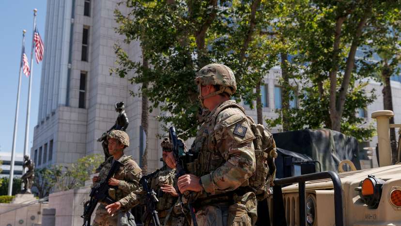 FILE PHOTO: California National Guard deployed in California