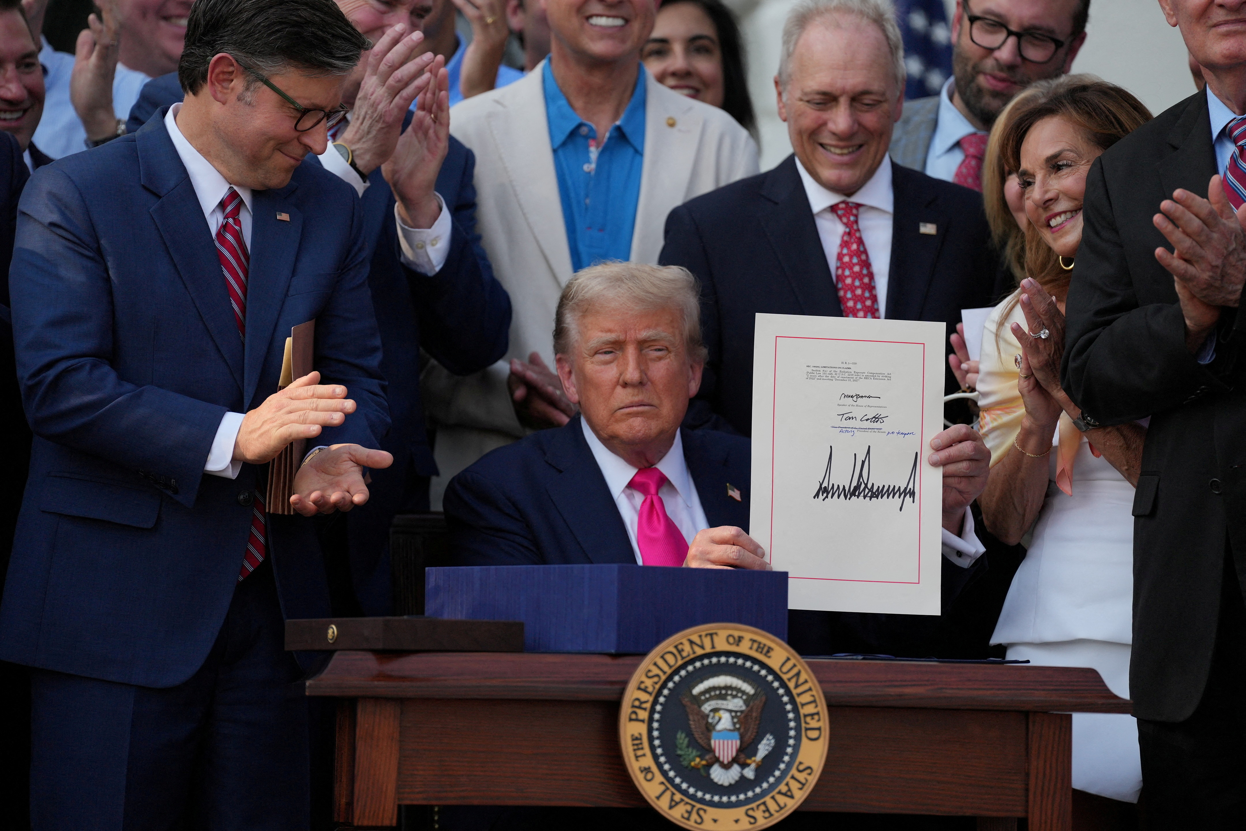 U.S. President Trump signs the "One Big Beautiful Bill Act," at the White House