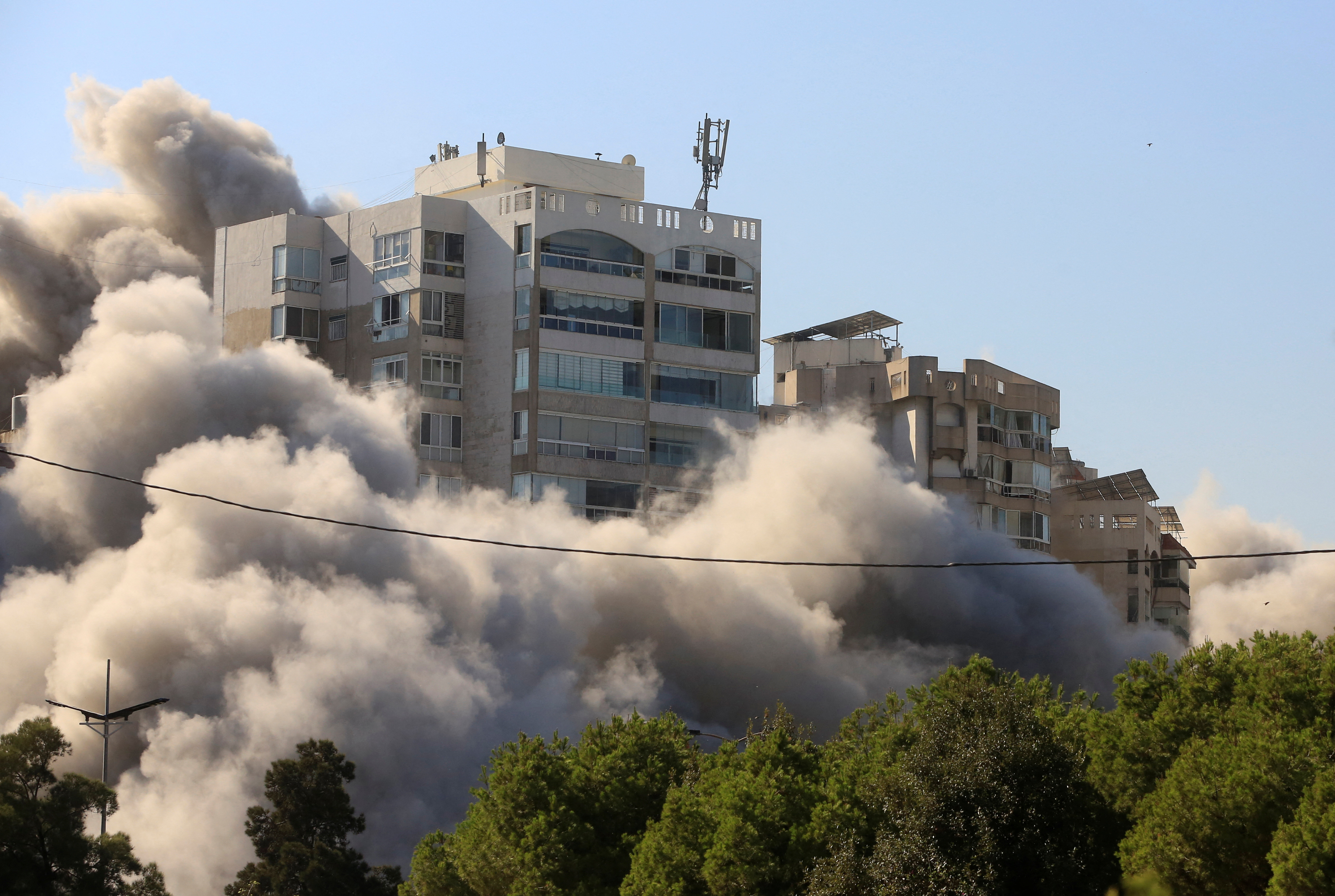 Smoke rises after an Israeli strike on a building in Tayouneh neighborhood in Beirut