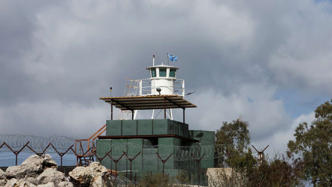 Post for UN peacekeepers of the United Nations Interim Force in Lebanon (UNIFIL), is pictured in Marwahin