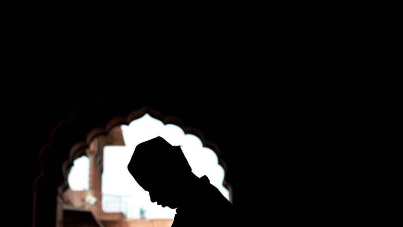 Muslims offer last Friday prayers at Jama Masjid in Delhi