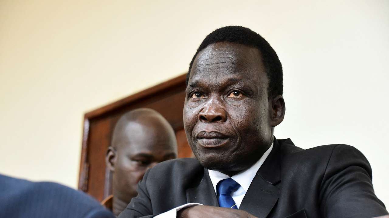 Thomas Kwoyelo attends the International Crimes Division court sitting in Gulu