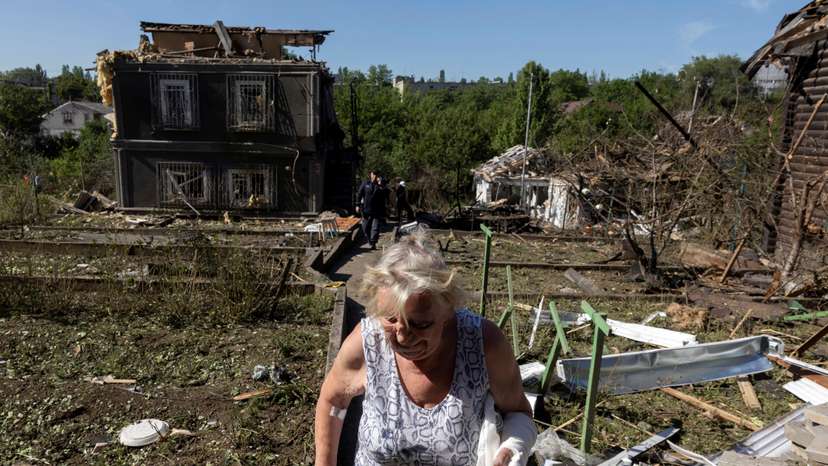 Aftermath of a Russian attack in Zaporizhzhia