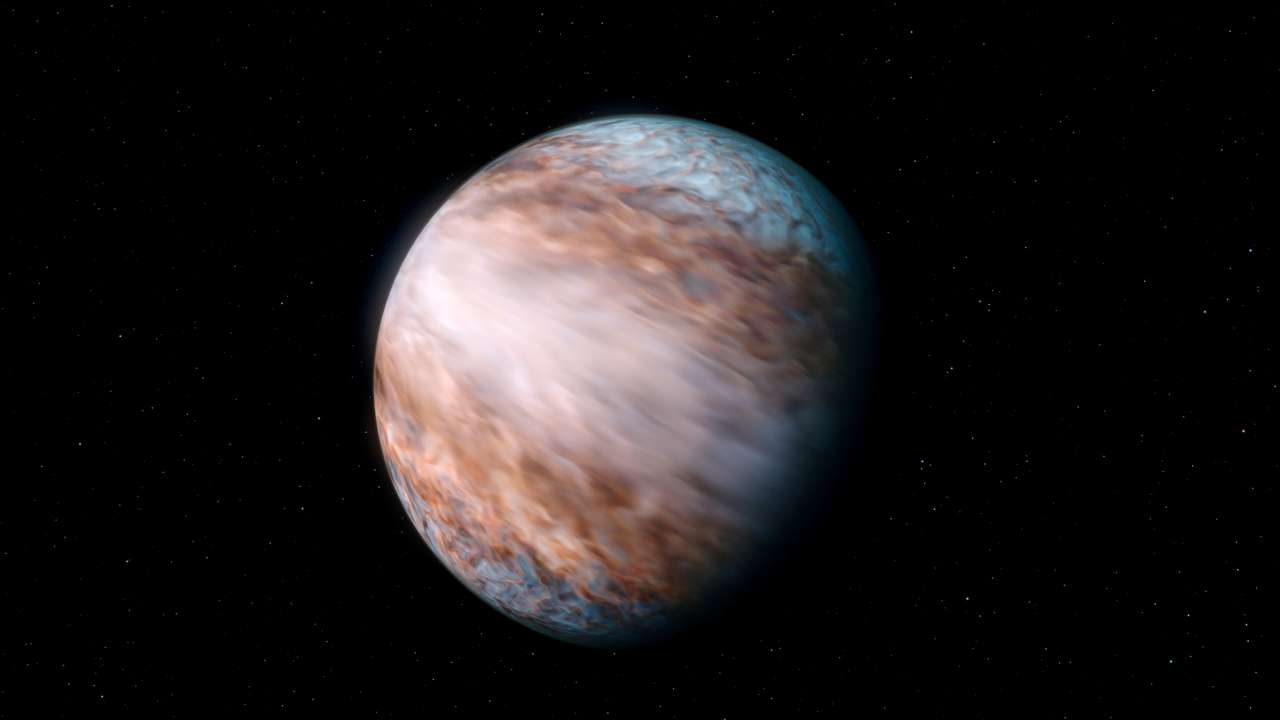 An undated artist's impression of WASP-127b, a giant gas planet located about 520 light-years from Earth