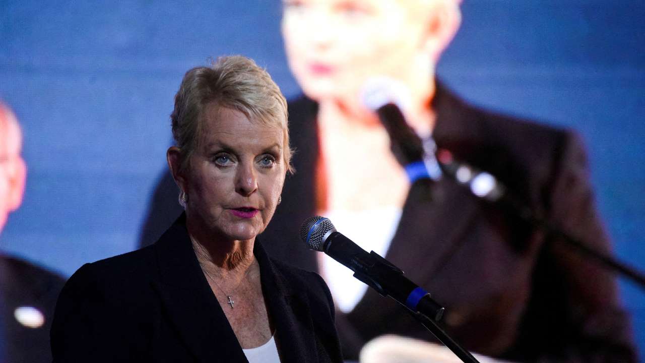 FILE PHOTO: FILE PHOTO: Cindy McCain, executive director of the World Food Programme, speaks at a G20 event in Rio de Janeiro