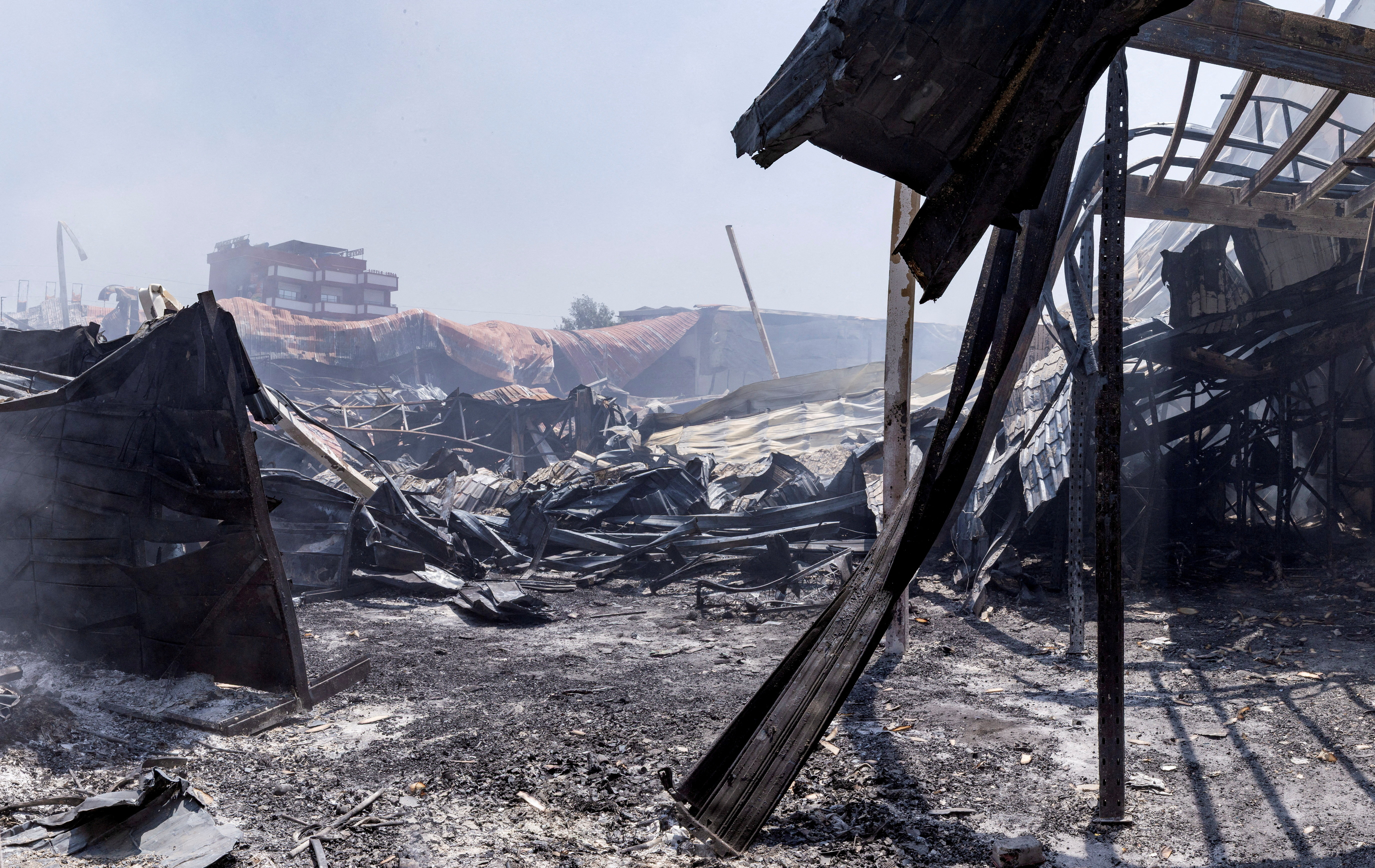FILE PHOTO: Aftermath of a protest denouncing the government and demanding restoration of reliable water and electricity across the country, in Antananarivo