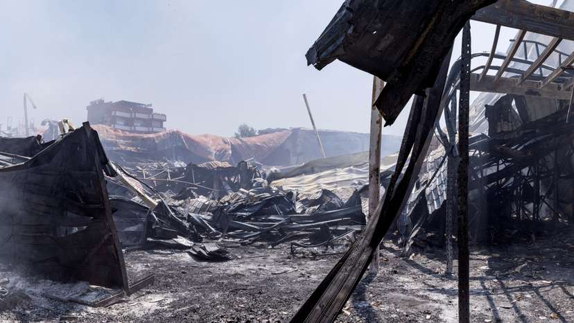 FILE PHOTO: Aftermath of a protest denouncing the government and demanding restoration of reliable water and electricity across the country, in Antananarivo