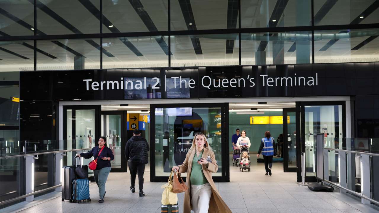 Scenes from Heathrow airport, after a fire at a nearby electrical substation wiped out the power at the airport