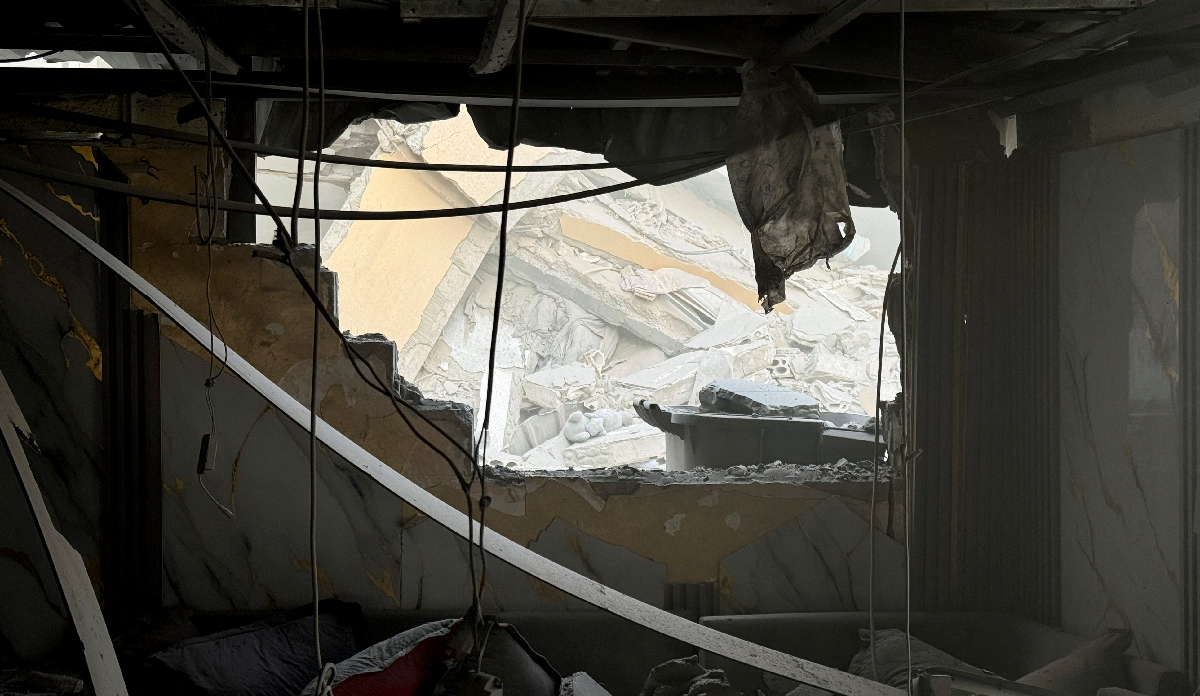 Aftermath of Israeli strikes on Beirut's southern suburbs