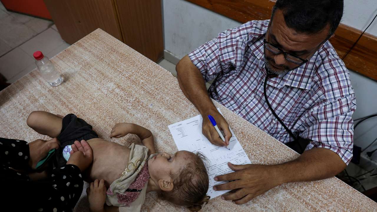 Fears over the spread of polio after the first case was reported by the ministry of heath, as the conflict between Israel and Hamas continues, in Gaza