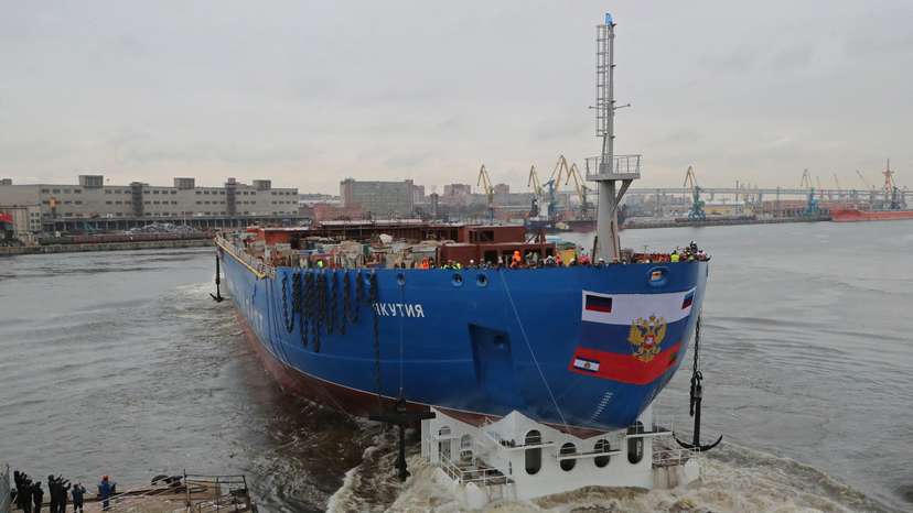 Launch ceremony for the nuclear-powered icebreaker "Yakutia" in Saint Petersburg