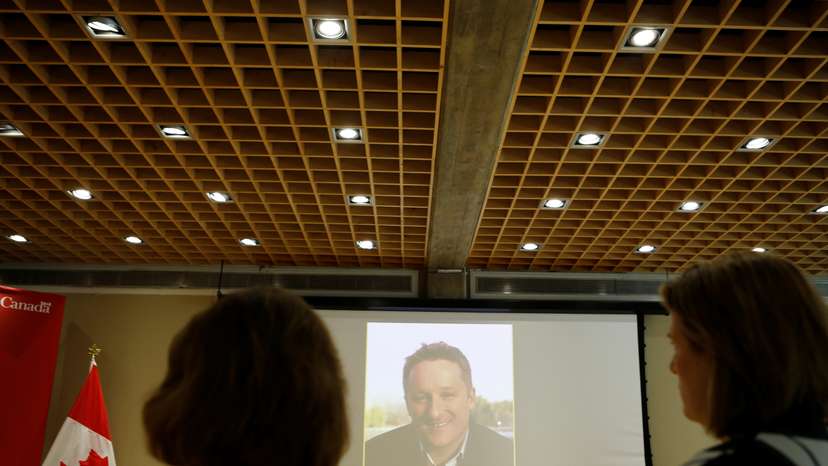 Image of Canadian Michael Spavor at the Canadian embassy in Beijing