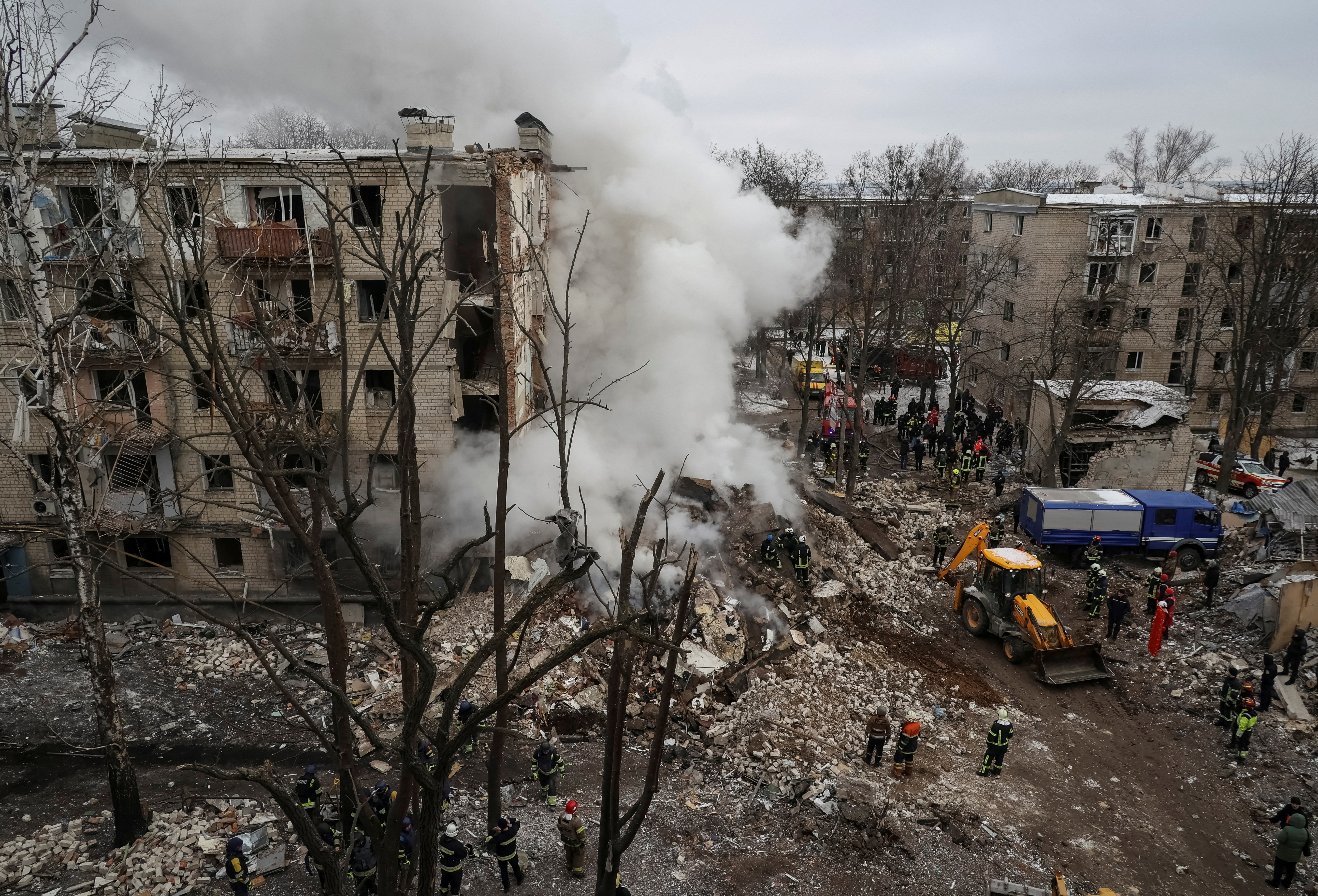 Aftermath of a Russian missile attack in Kharkiv