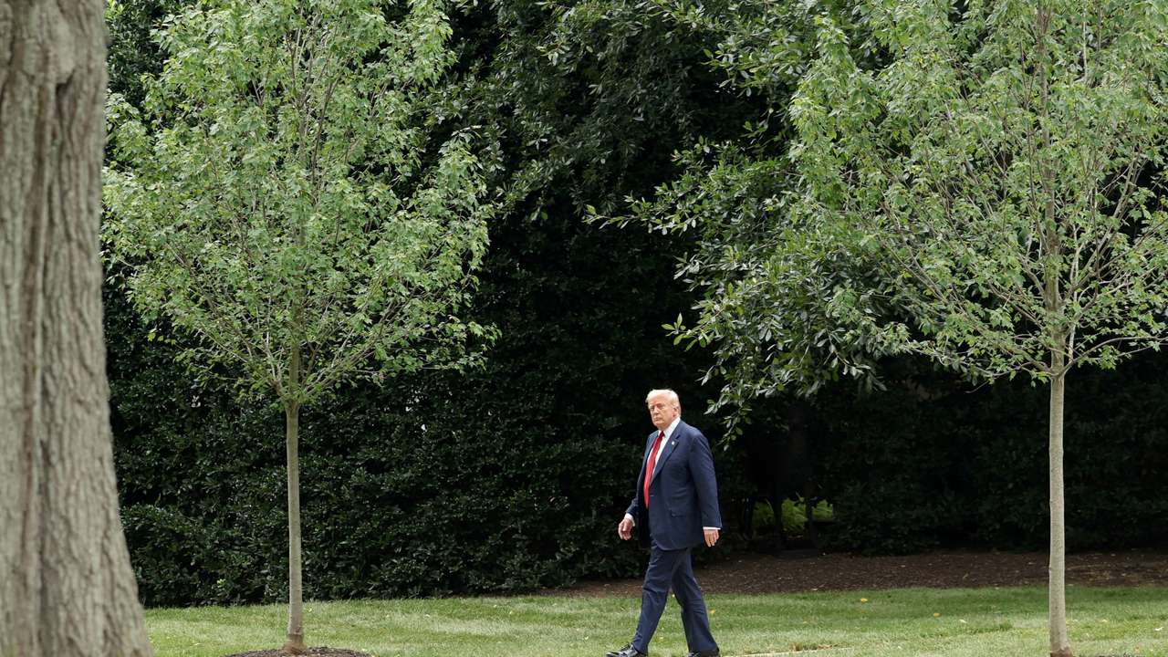 FILE PHOTO: U.S. President Donald Trump at the White House in Washington