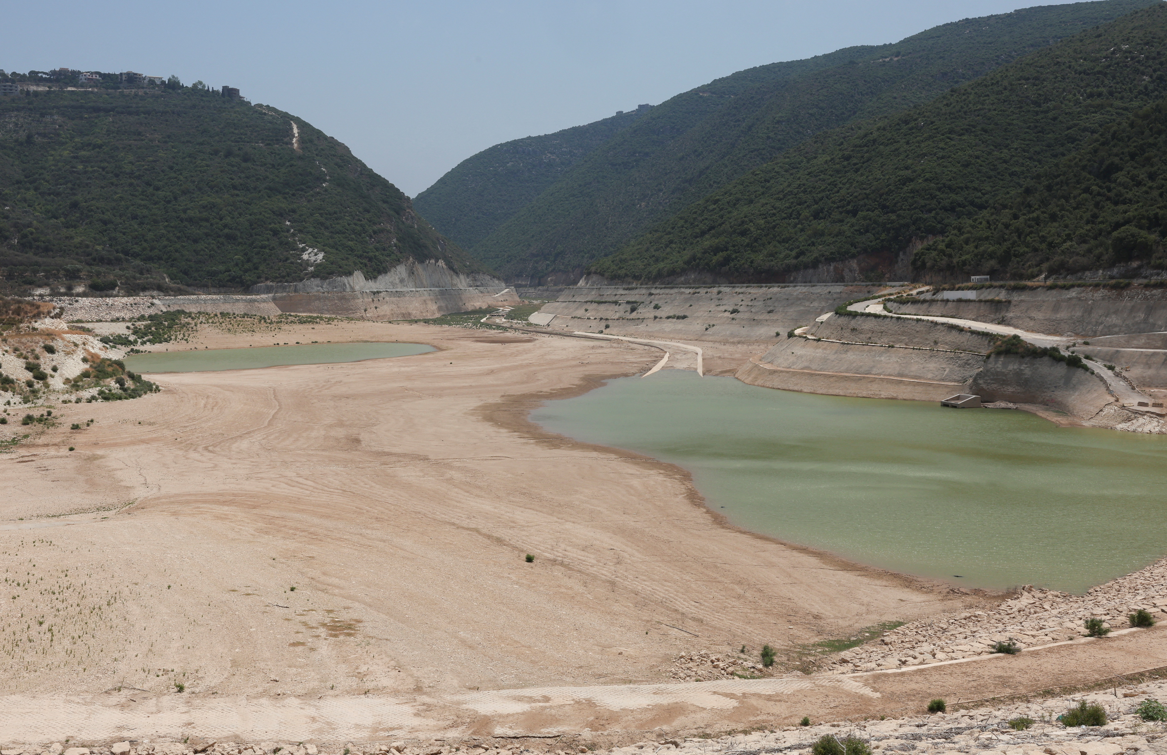 A view shows the Mseilha Dam in Batroun