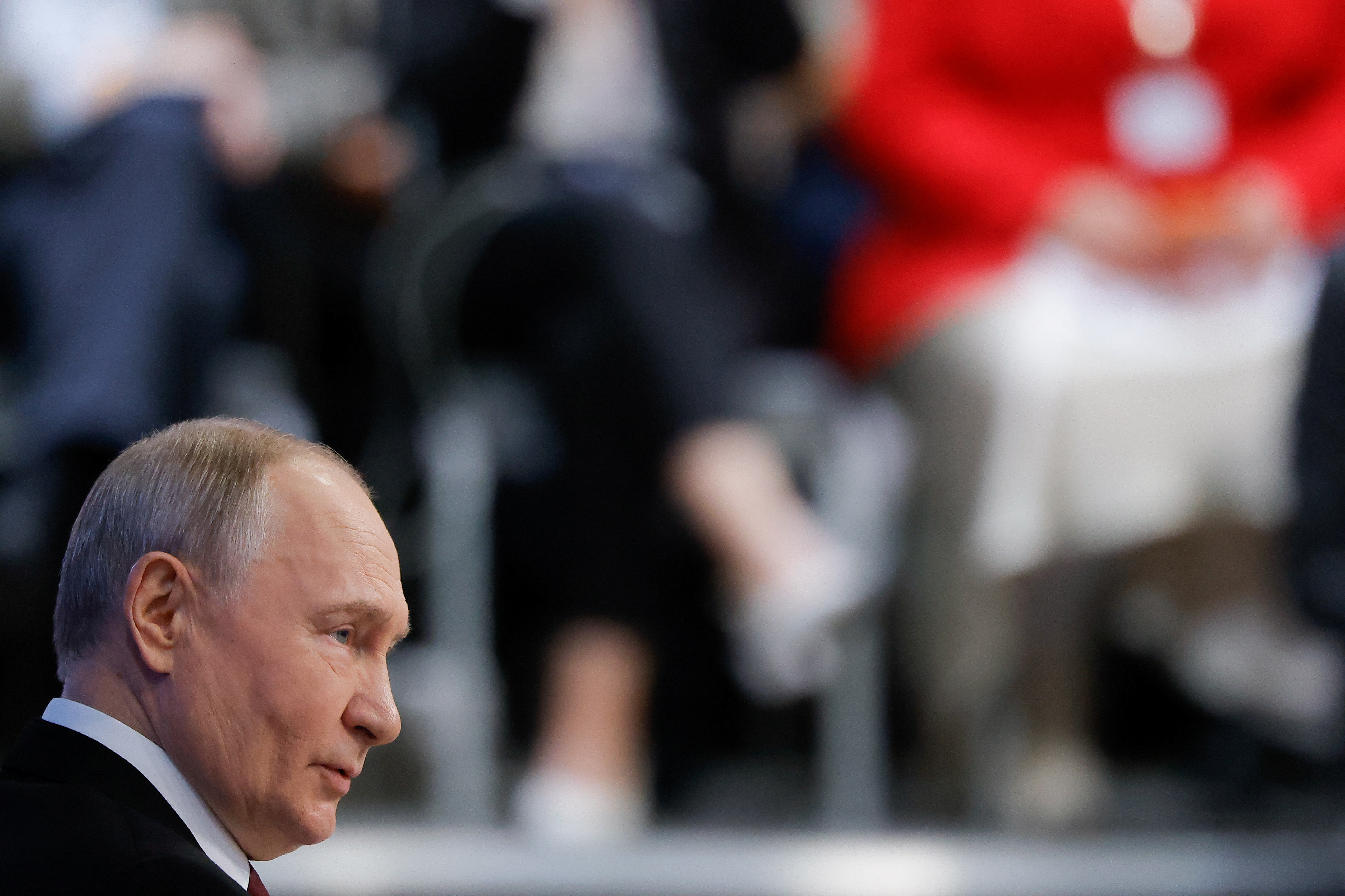Russia's President Putin holds the annual press conference in Moscow