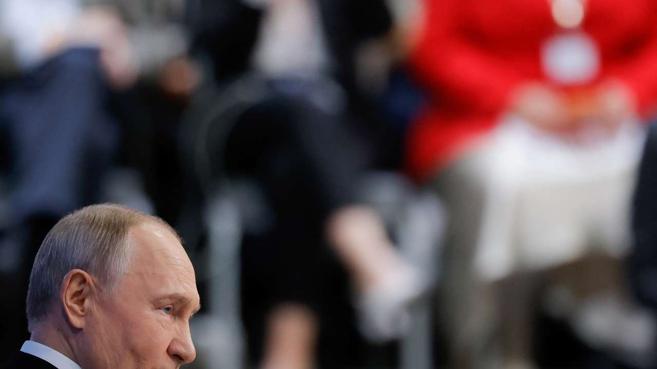 Russia's President Putin holds the annual press conference in Moscow