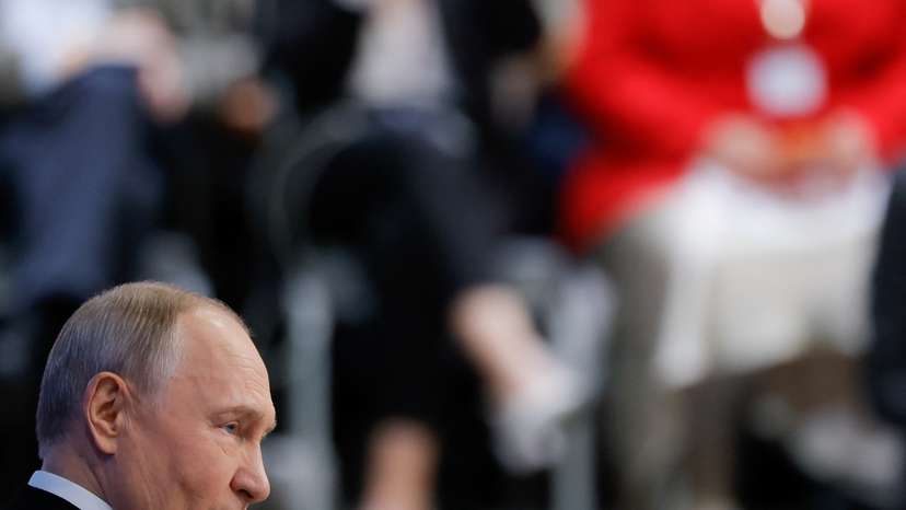 Russia's President Putin holds the annual press conference in Moscow