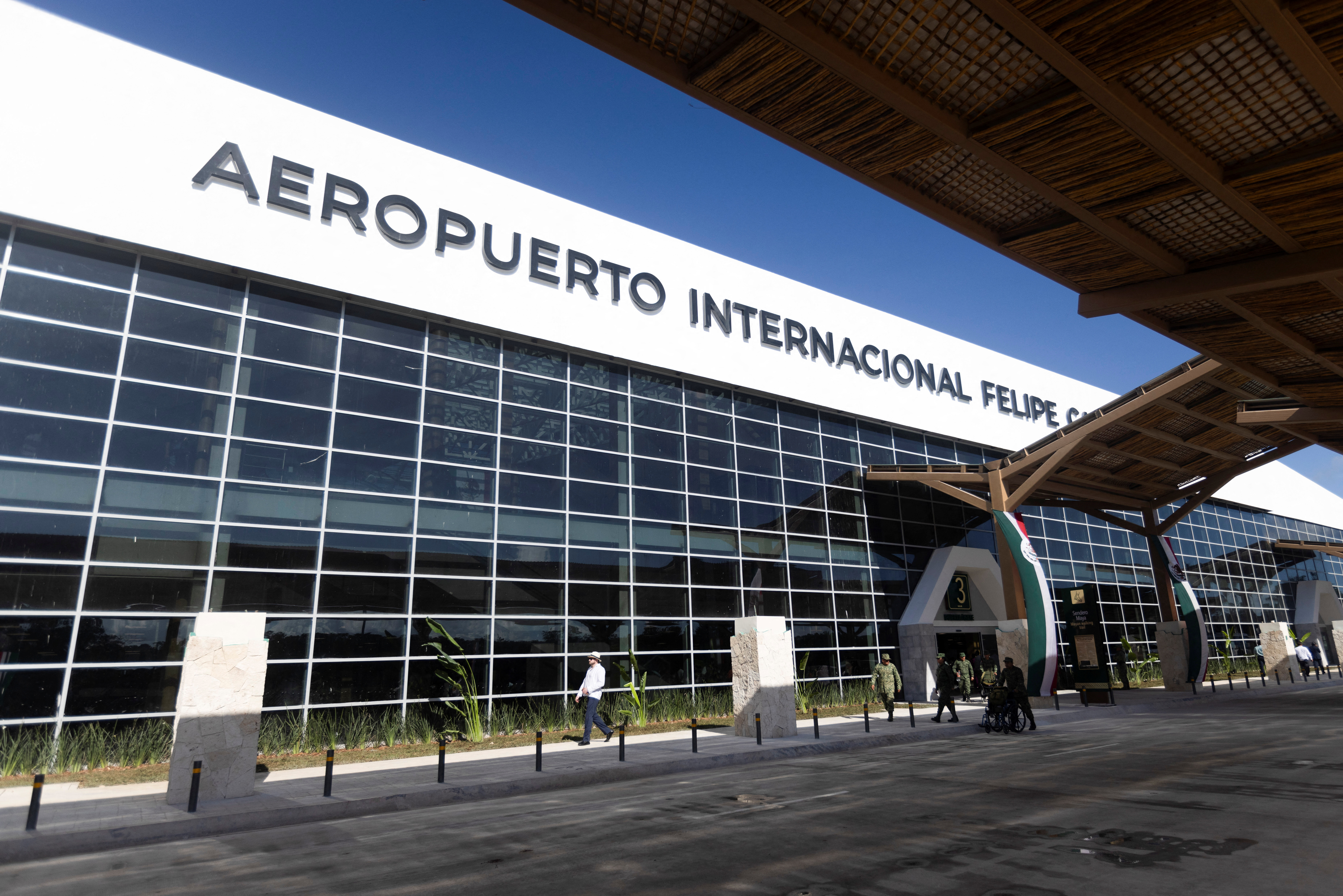 The Felipe Carrillo Puerto International Airport is pictured on the day of its inauguration
