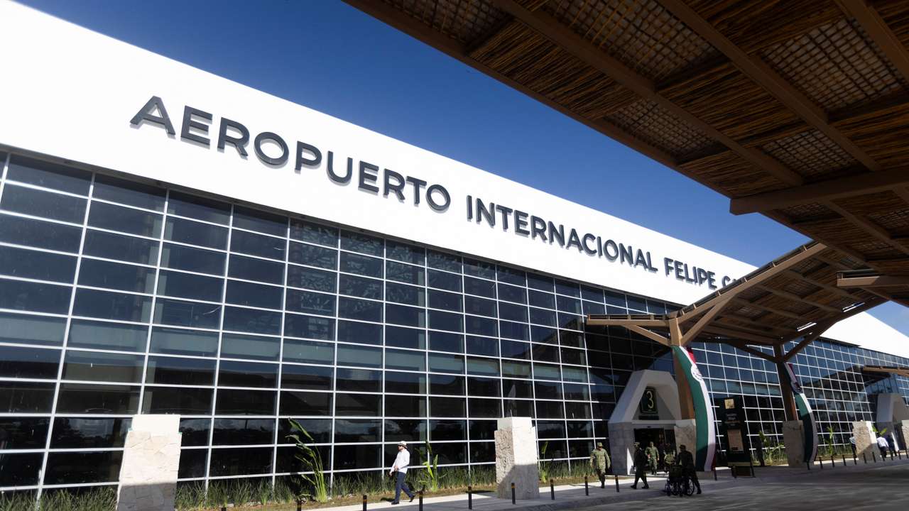 The Felipe Carrillo Puerto International Airport is pictured on the day of its inauguration