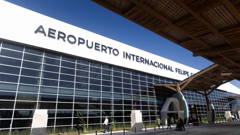 The Felipe Carrillo Puerto International Airport is pictured on the day of its inauguration