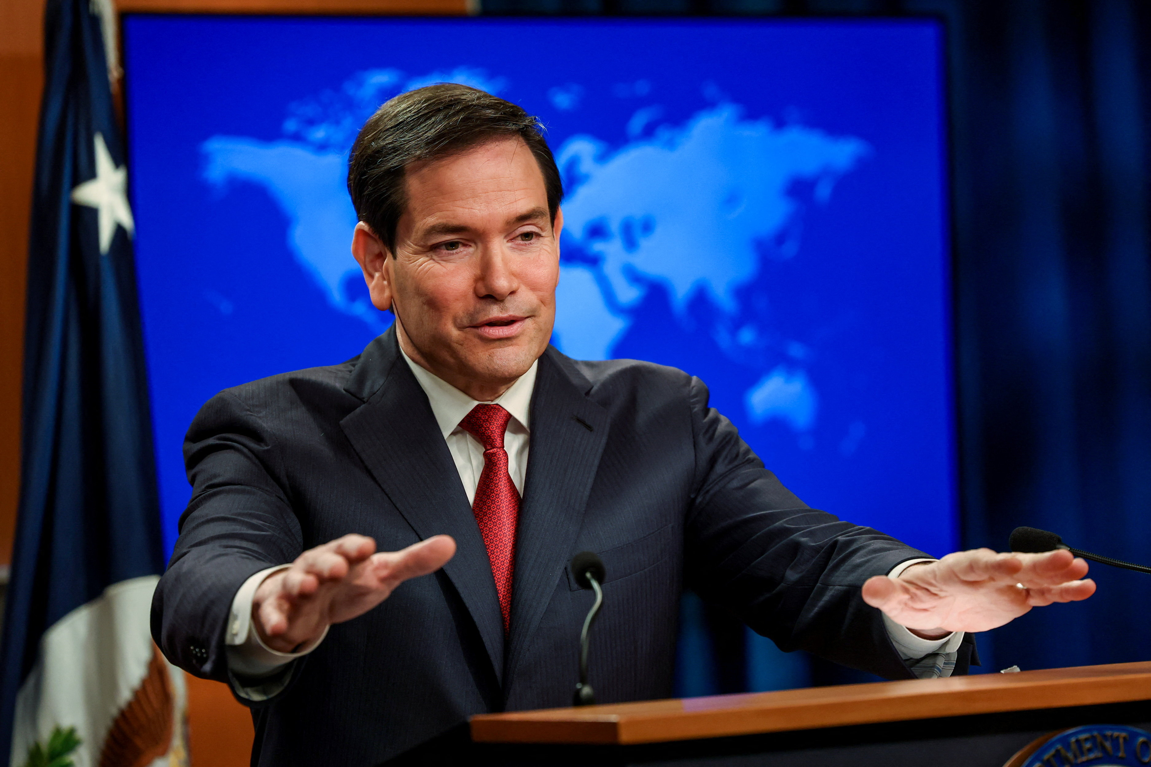U.S. Secretary of State Rubio holds end-of-year press conference at the State Department in Washington