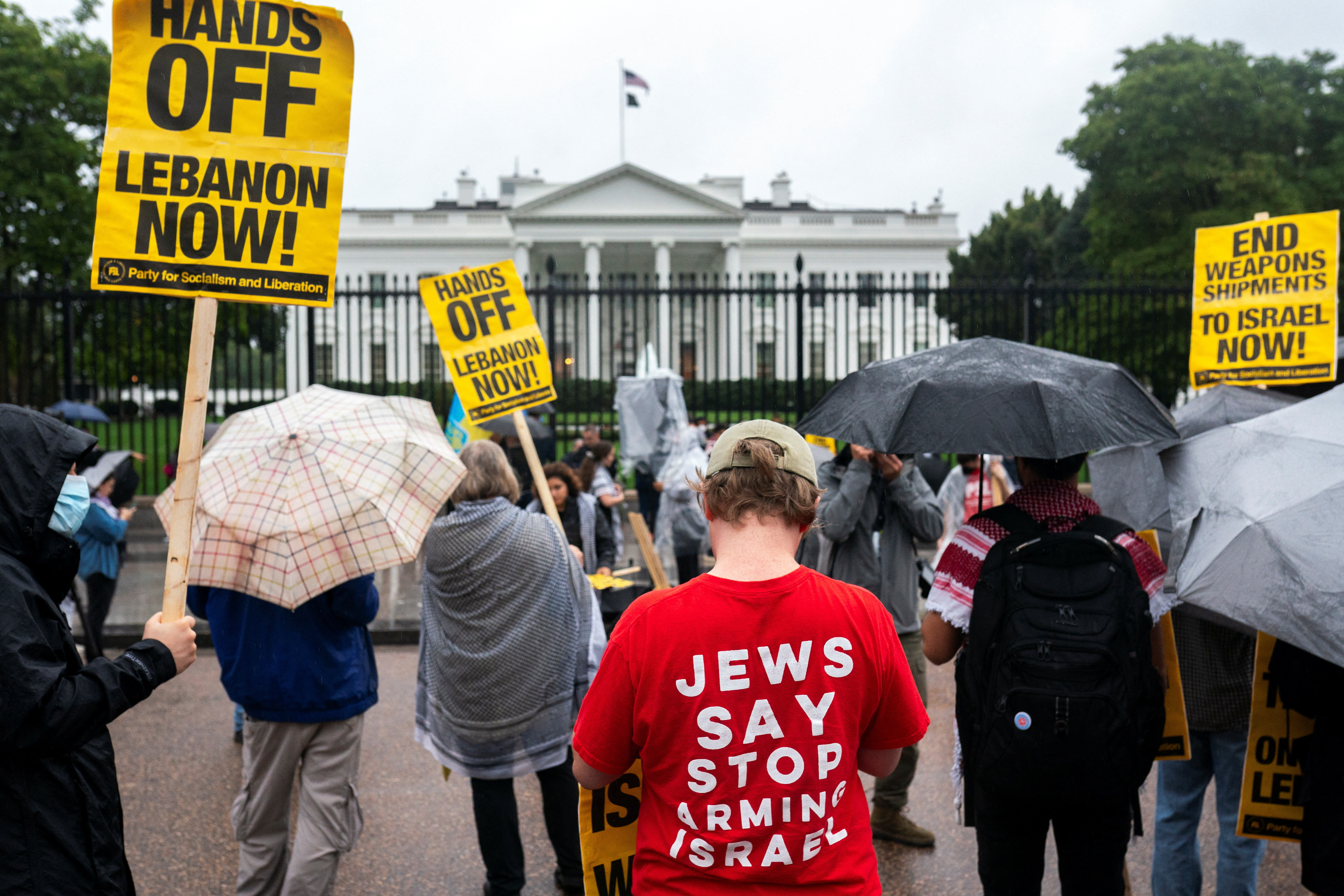 Washington Protesters Rally Against Israel’s Attacks on Hezbollah in Lebanon