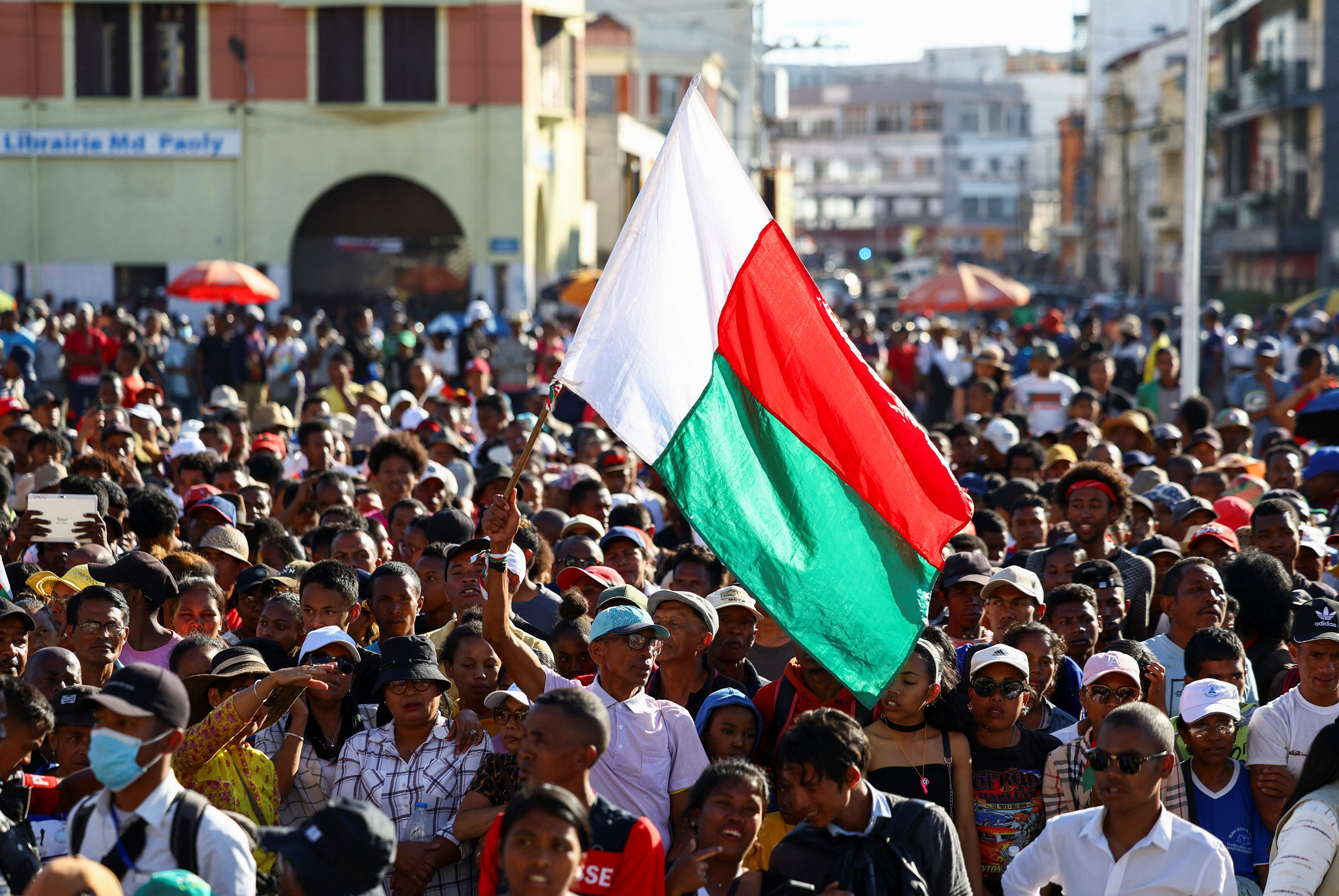 Nationwide youth-led protest over frequent power outages and water shortages, in Antananarivo