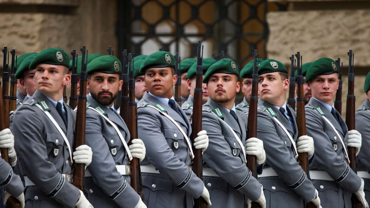 Swearing-in ceremony for new recruits, in Berlin