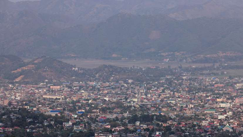 A general view of the city of Churachandpur, Manipur