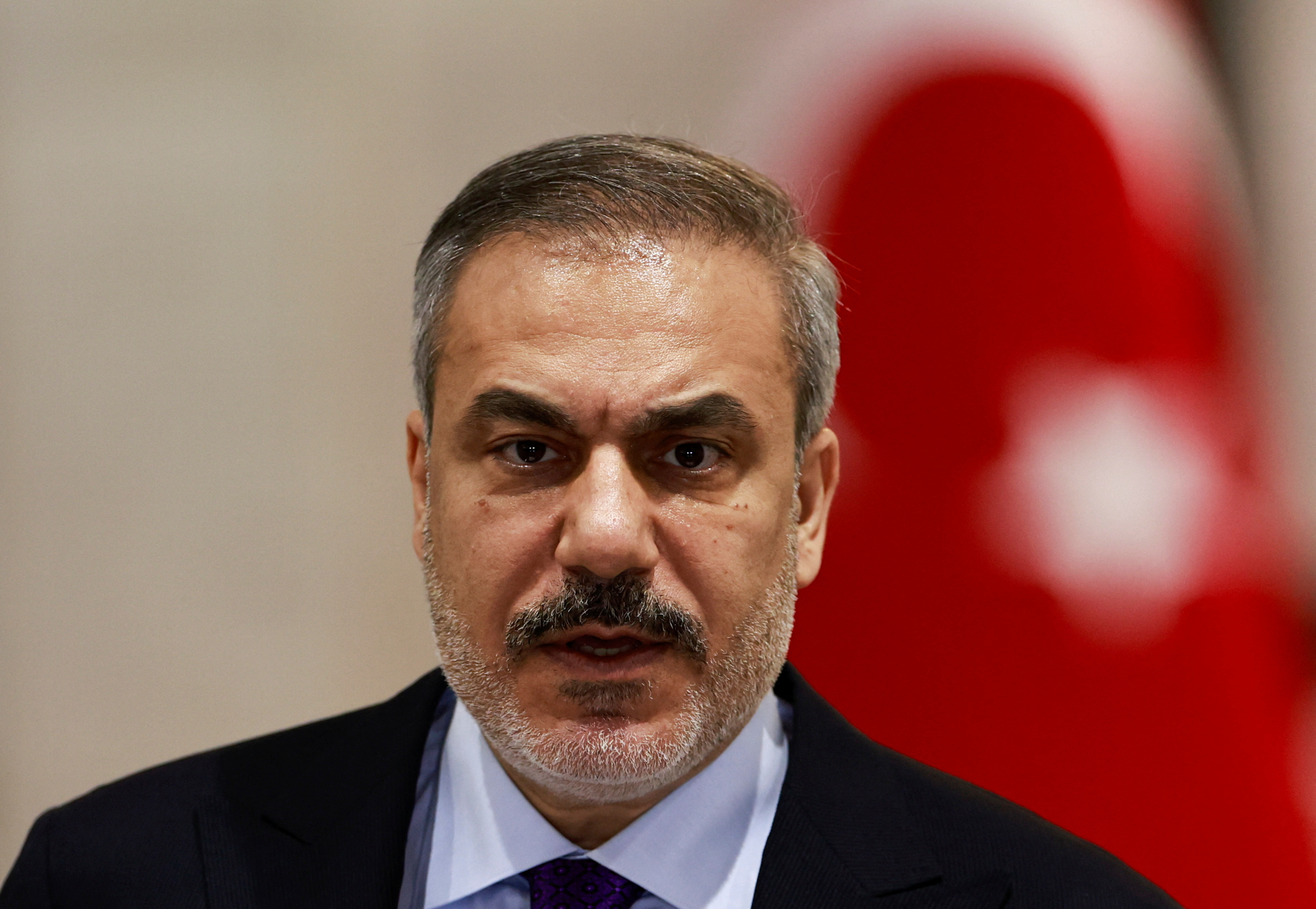 Turkish Foreign Minister Hakan Fidan meets with Iraqi Foreign Minister Fuad Hussein in Baghdad