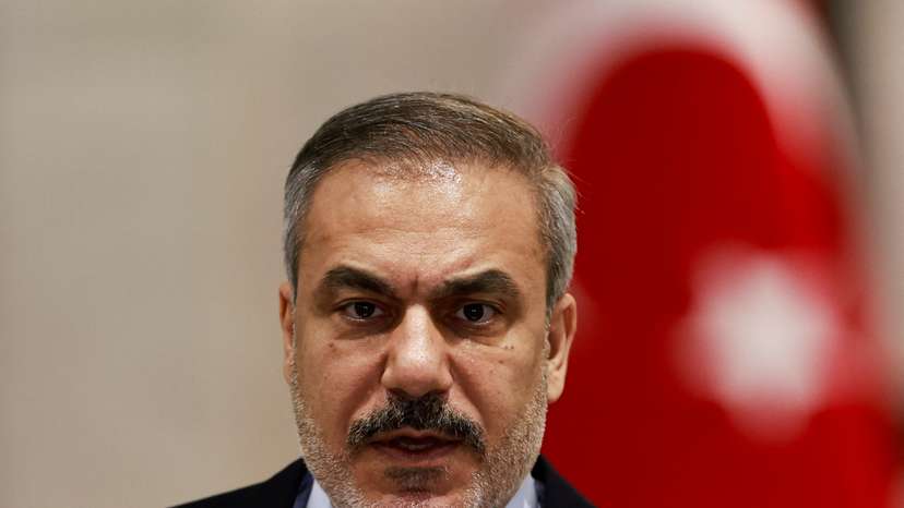 Turkish Foreign Minister Hakan Fidan meets with Iraqi Foreign Minister Fuad Hussein in Baghdad