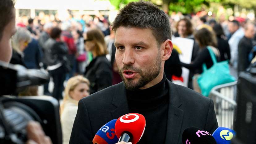 FILE PHOTO: Protest against government changes at public broadcaster RTVS in Bratislava