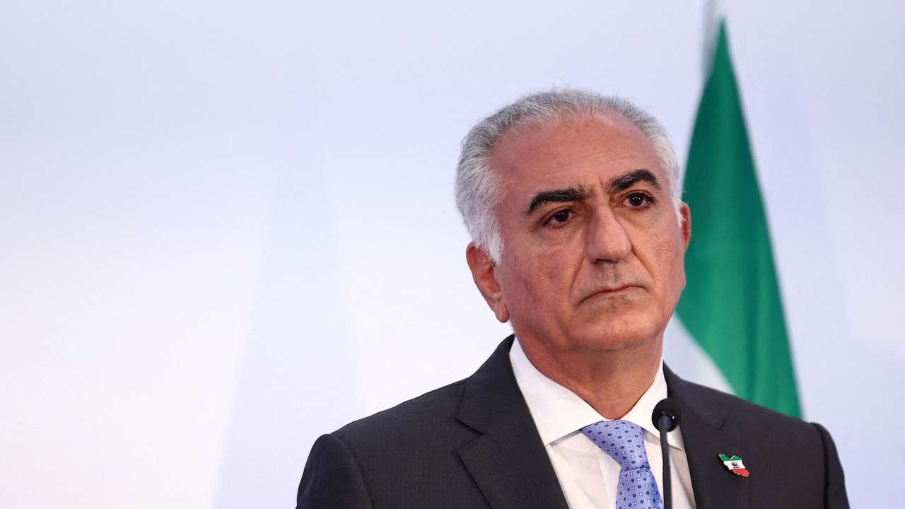 FILE PHOTO: Son of last Shah of Iran, Reza Pahlavi, gives a press conference in Paris