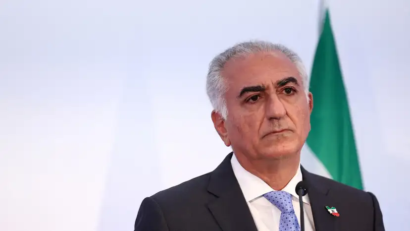 FILE PHOTO: Son of last Shah of Iran, Reza Pahlavi, gives a press conference in Paris