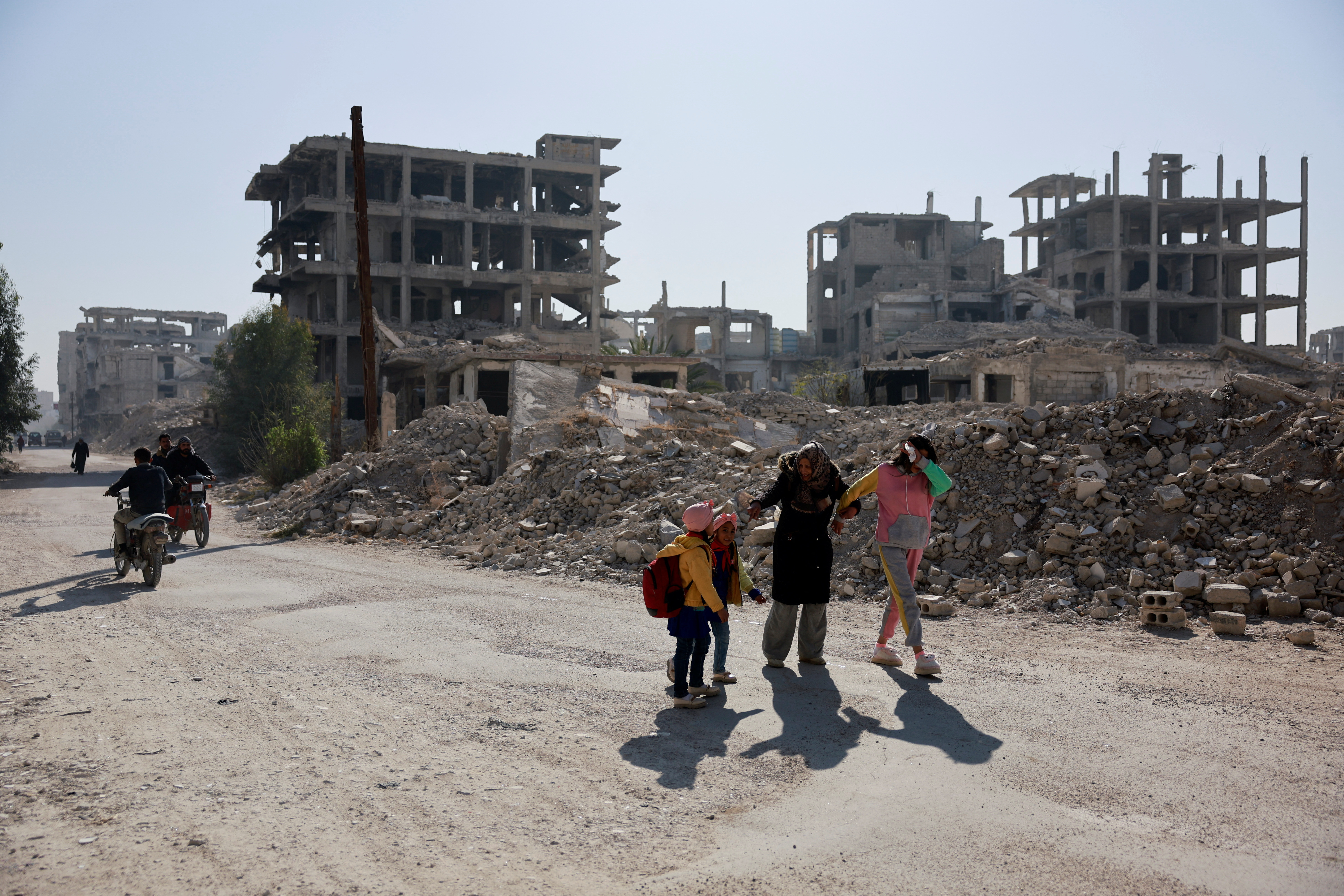 Scenes from al-Yarmouk Palestinian refugee camp, in Damascus