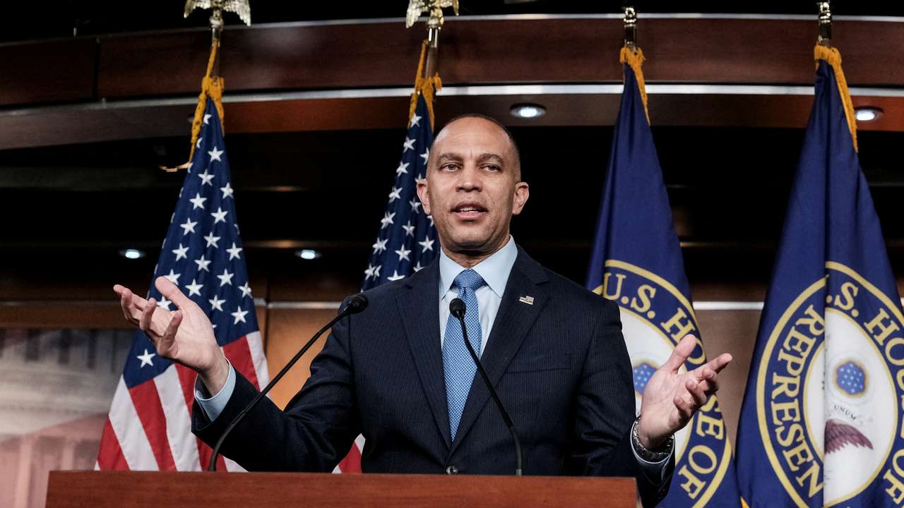 FILE PHOTO: U.S. House of Representatives Democratic Leader Hakeem attends press conference at the U.S. Capitol building in Washington