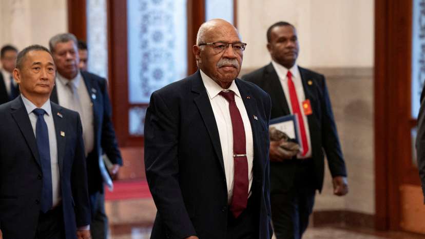 Fiji's Prime Minister Sitiveni Rabuka visits China