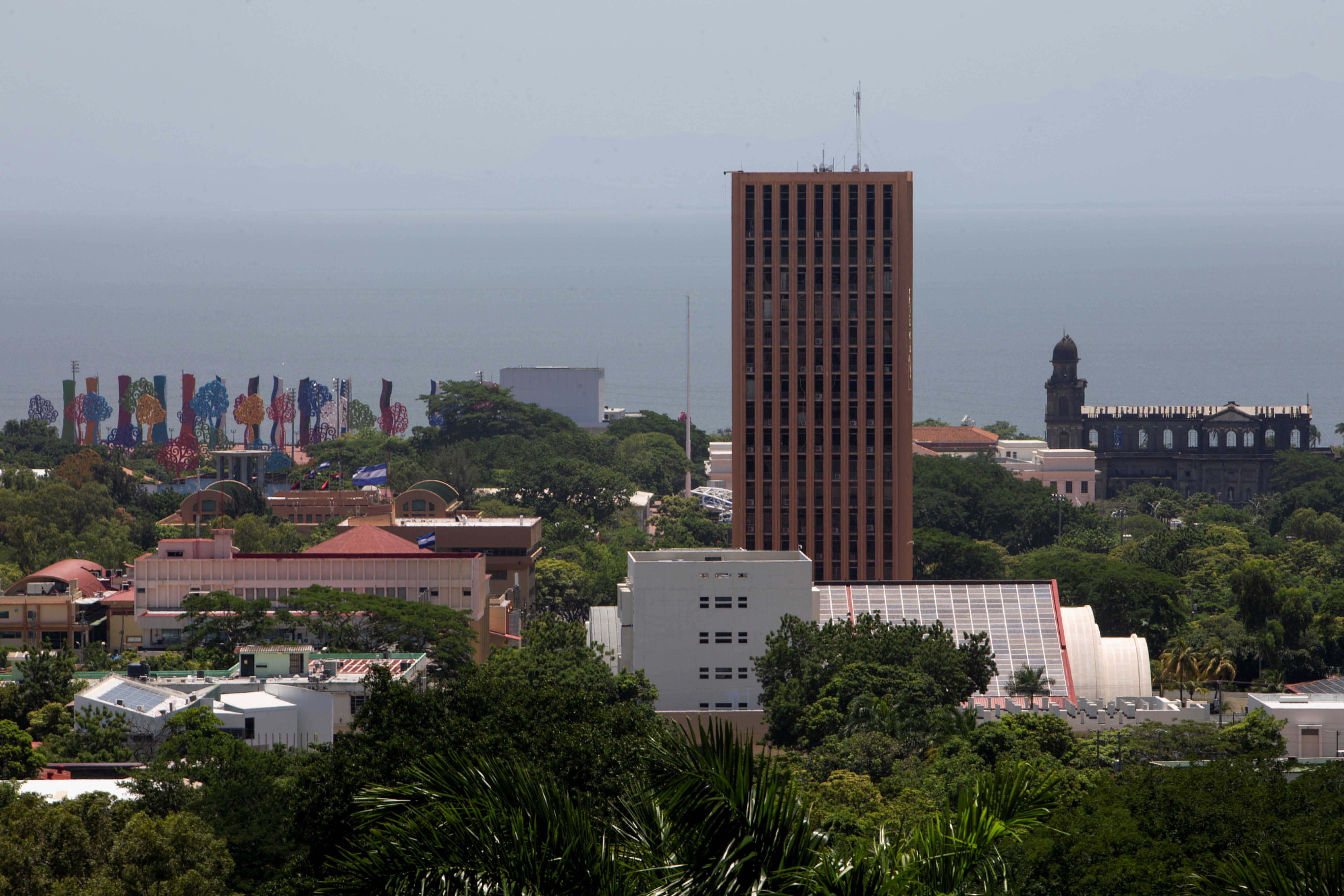 A view shows the Presidential Palace in Managua