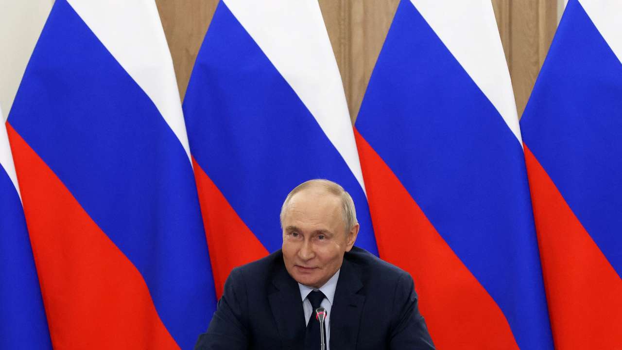 Russian President Putin visits the Bauman Moscow State Technical University