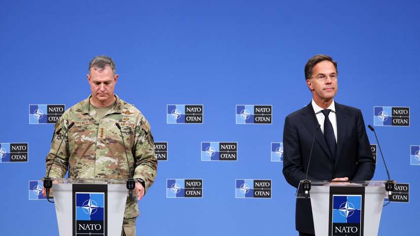 NATO Secretary General Rutte holds a joint press conference with Supreme Allied Commander Europe Grynkewich