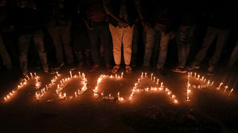 Protests against new citizenship law, in New Delhi