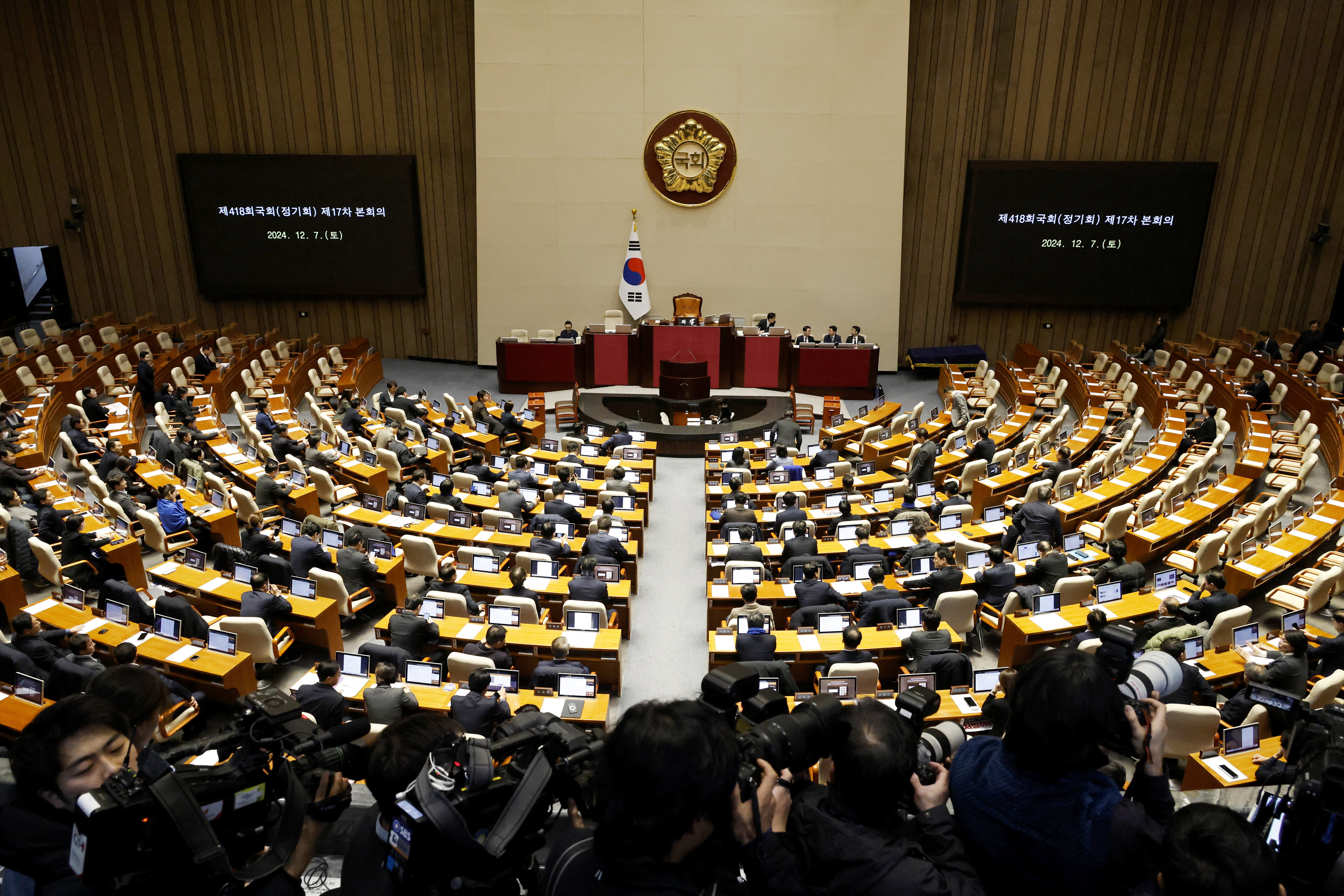 South Korean National Assembly to vote on President Yoon’s impeachment motion