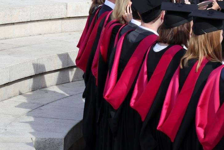 FILE PHOTO: Warwick University graduates on the day of their graduation ceremony in Warwick