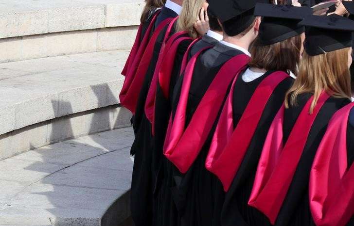 FILE PHOTO: Warwick University graduates on the day of their graduation ceremony in Warwick