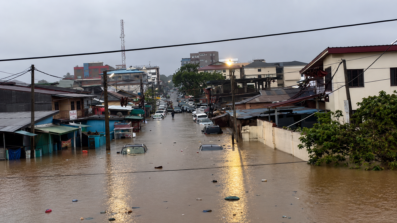 Flood submerges Accra on June 29, 2026